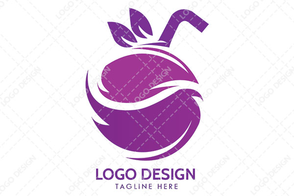 Abstract of a Coconut with a Straw Logo