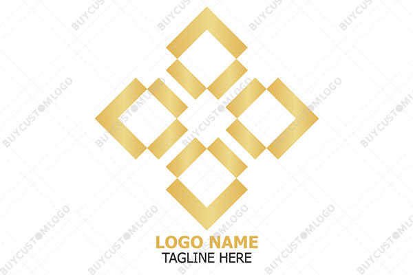 abstract squares flower logo