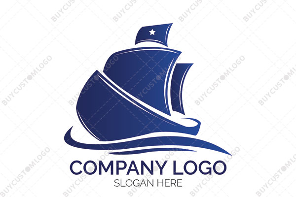 pirate hat style sailing ship logo
