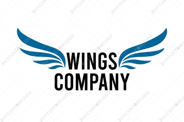 abstract passive soaring wings logo
