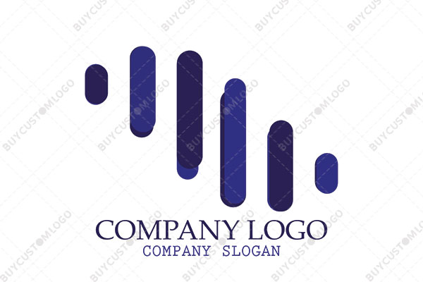 blue and indigo DNA lines logo