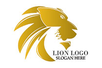 Aggressive Lion Face Logo  