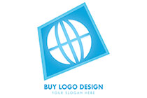 globe in an abstract screen logo