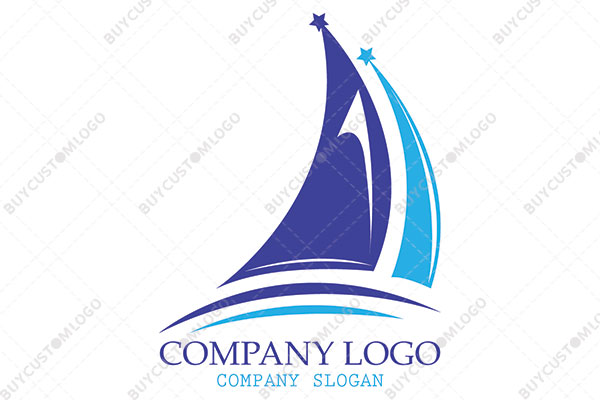 wizard hat themed sailboat logo