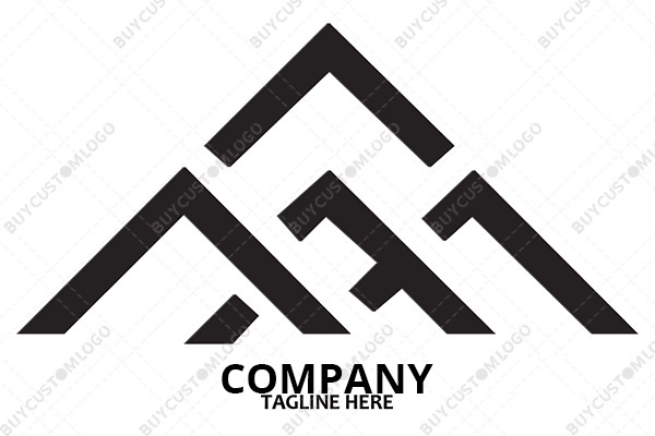 Minimalistic black hills logo