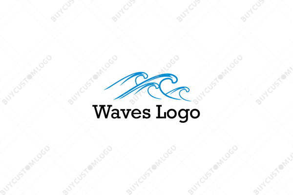 water waves abstract eagles logo