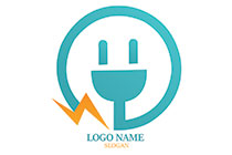 happy plug mascot with bolt logo