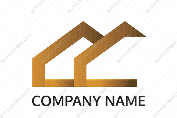 modified house golden logo