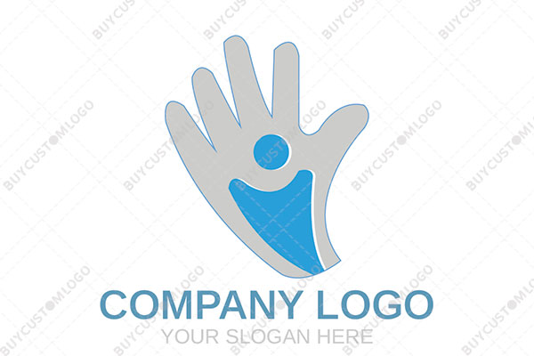 palm with abstract person logo