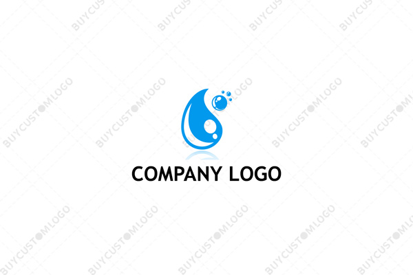 mother and children water droplet logo