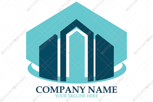 diamond and buildings logo