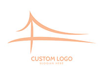 Abstract of Curves Forming a Bridge Logo