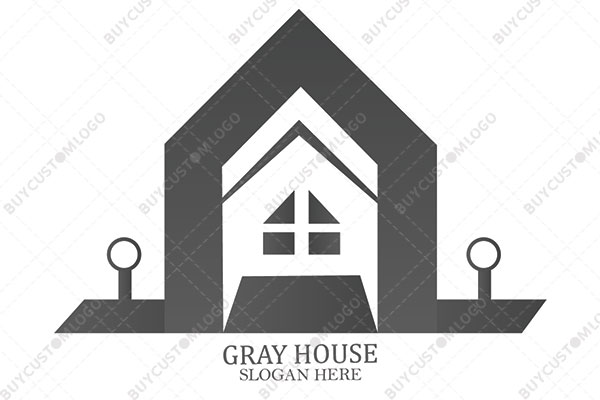 the big house with street lights logo