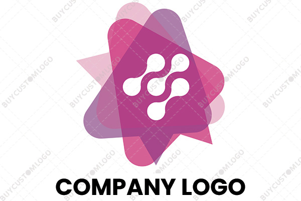 triple messaging icons logo