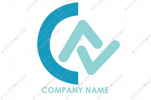 checkmarks and half circle logo