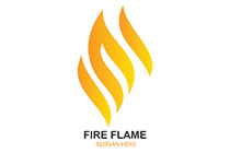 abstract golden flames logo