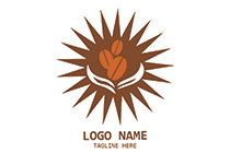 prickly coffee beans monster logo