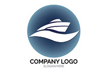 yacht on water in a seal logo