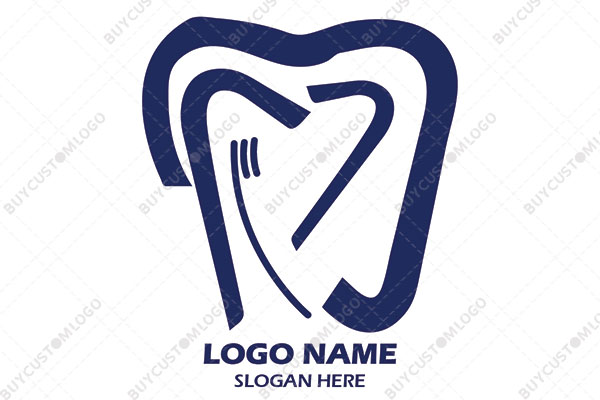 anatomical abstract tooth logo