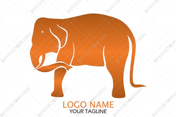 gradient orange elephant fiery logo