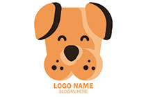 happy cane corso cartoon dog logo
