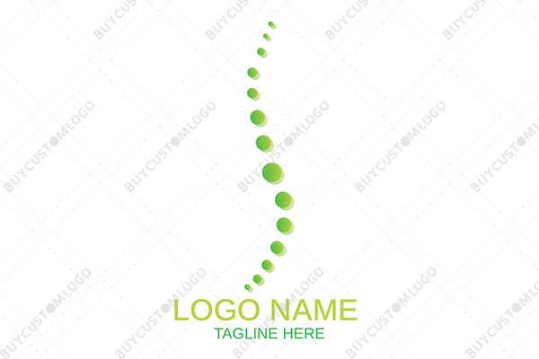 bubbles letter s minimalistic green logo