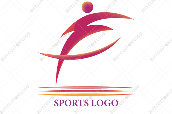 bolt running athlete logo