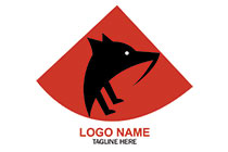 fox legs and face logo