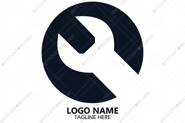 spanner in a seal minimal black logo