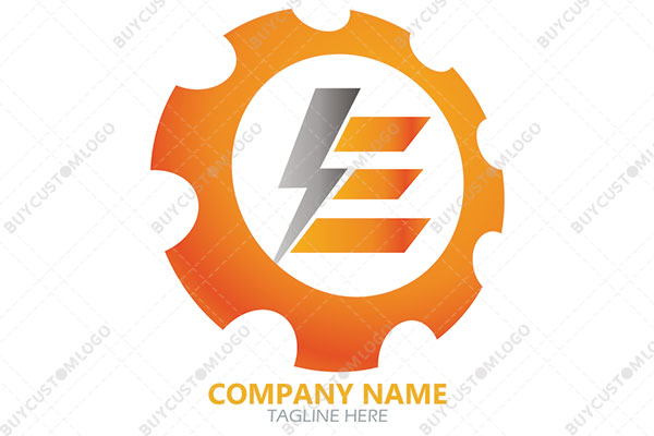 gear bolt and lines logo