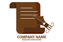 document and pen nib logo