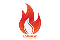dancing fire flames logo