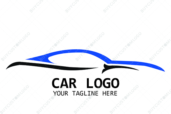 blue and black swordfish car logo
