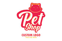 baby koala face pet shop logo