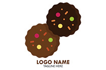 chocolate cookie with sprinkles logo