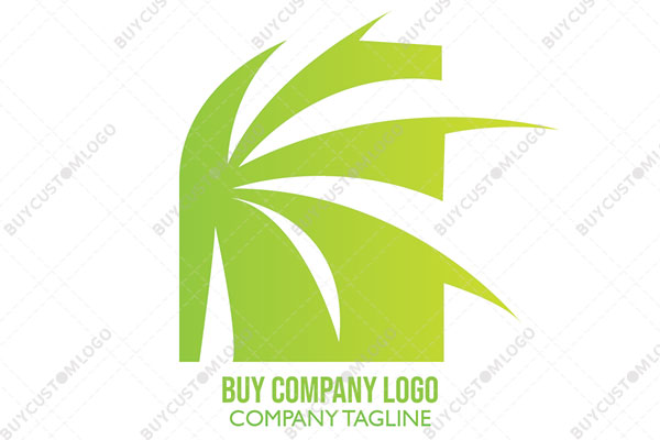 coconut tree leaves in a box logo