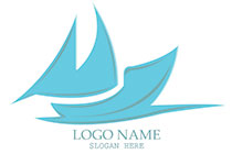 water dragon sailing boat logo