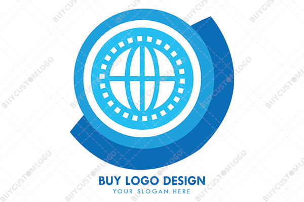 globe in full and semi circle logo