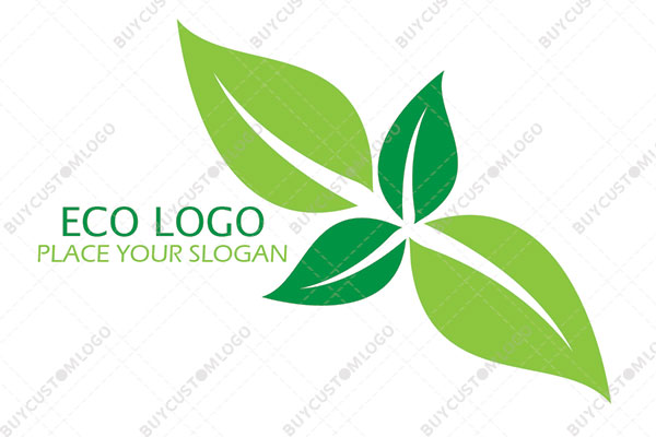 letter x light and dark leaves logo