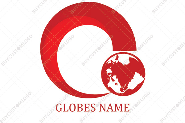red revolving globe logo