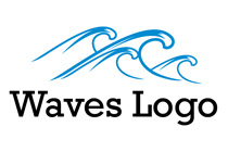 water waves abstract eagles logo