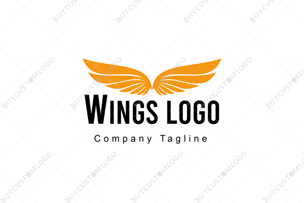 fiery angelic wings logo
