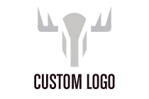 geometric style abstract moose logo