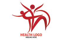 the journey towards health abstract character logo