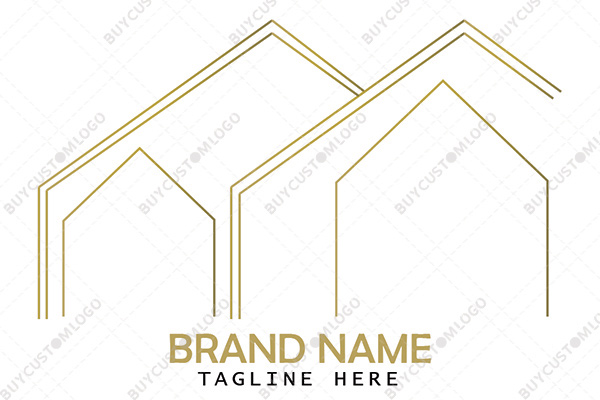 linework huts golden logo