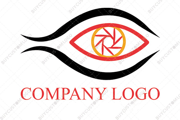 eye, eyelid and shutter logo