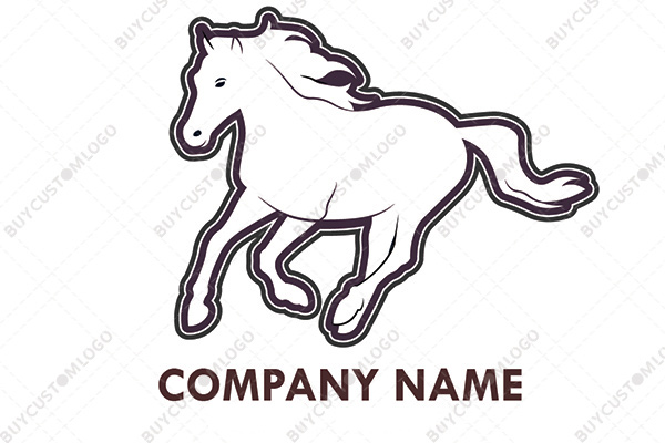 the energetic running horse logo