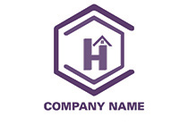 modified buildings h letter logo