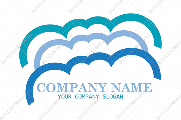 abstract cloud lines logo