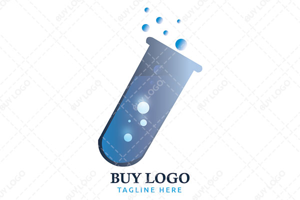 A Conical Flask with Bubbles Logo